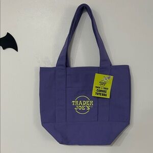 Trader Joe's, 2025 Purple Trick or Treat Canvas Tote Bag
